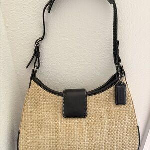 Coach Black and Tan Shoulder Bag